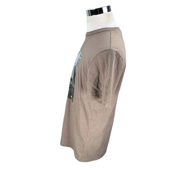 Hugo Boss Tee T-Shirt Men’s Large Brown Graphic Cotton Blend Short Sleeve - Picture 3 of 11